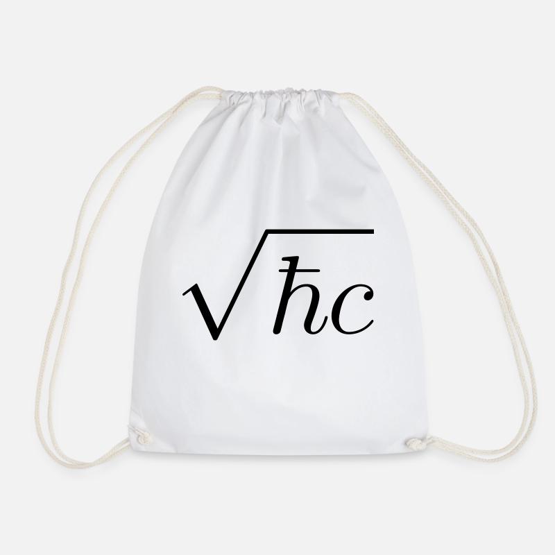 Quantum of action and speed of light - Drawstring Bag - white
