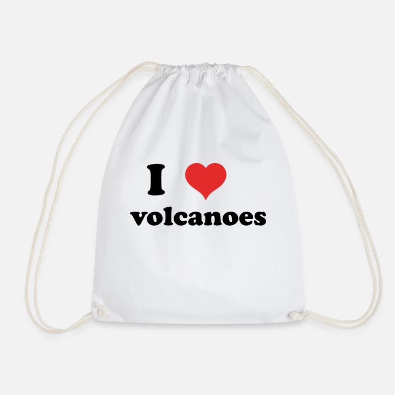 i love volcanoes - Turnbeutel - Weiß