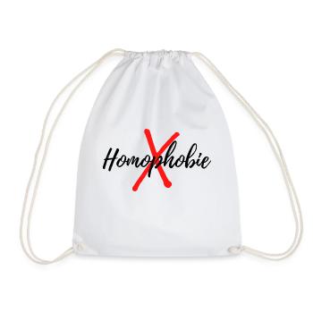 Gegen Hompphobie - Turnbeutel - Weiß - Vorne