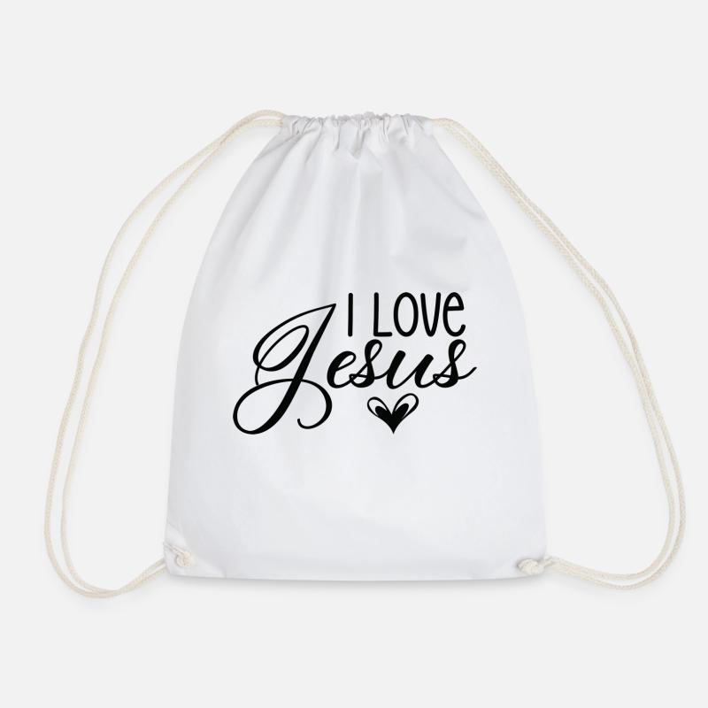 I Love Jesus - Turnbeutel - Weiß