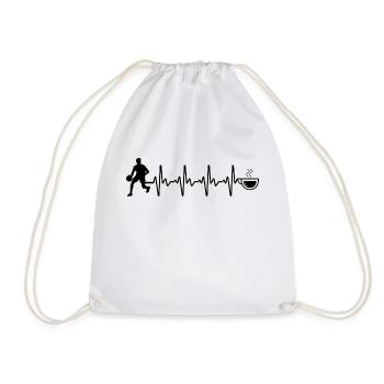 Heartbeat Café et basketball - - Sac de sport léger - blanc - Devant