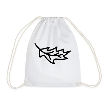 Leaf 26 - Drawstring Bag - white - Front