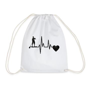 Stand-Up Paddler Stand Up Paddling Surfing Stand-Up Paddling - Drawstring Bag - white - Front