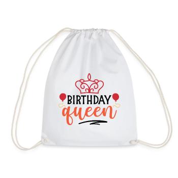 Birthday Queen - Drawstring Bag - white - Front
