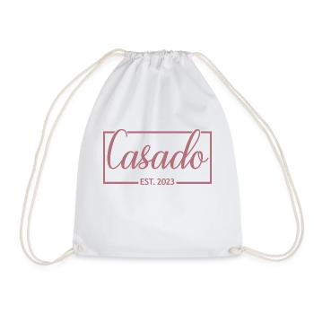 2023 Fête de mariage du marié de fiançailles - Sac de sport léger - blanc - Devant