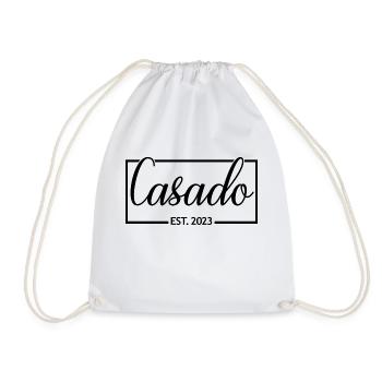 2023 Fête de mariage du marié de fiançailles - Sac de sport léger - blanc - Devant
