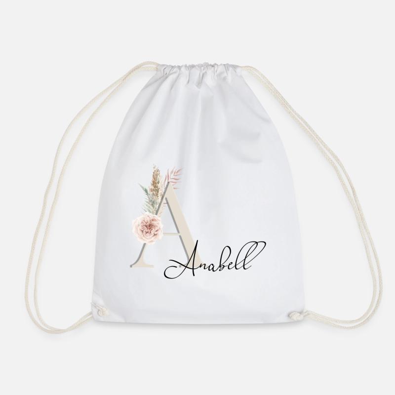 Annabell Name Boho - Turnbeutel - Weiß