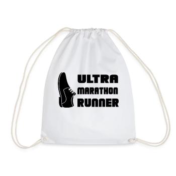 Marathon Triathlon Running Jogging Biking Cycling - Drawstring Bag - white - Front