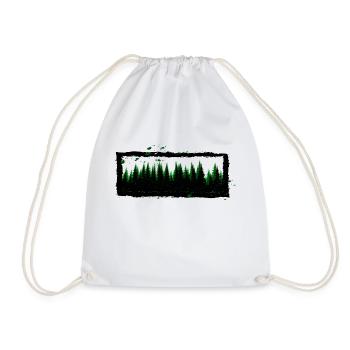 Hiking Forest Gift Tree Nature - Drawstring Bag - white - Front