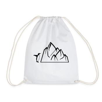 Penguin - Drawstring Bag - white - Front