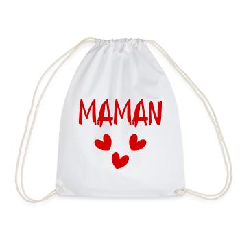 FÊTE DES MÈRES. BONNE FÊTE MAMAN. MAMAN. FÊTE - Sac de sport léger - blanc - Devant