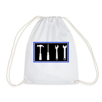 tool - Drawstring Bag - white - Front
