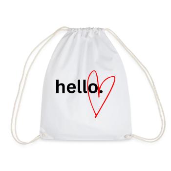 Hello Heart - Turnbeutel - Weiß - Vorne