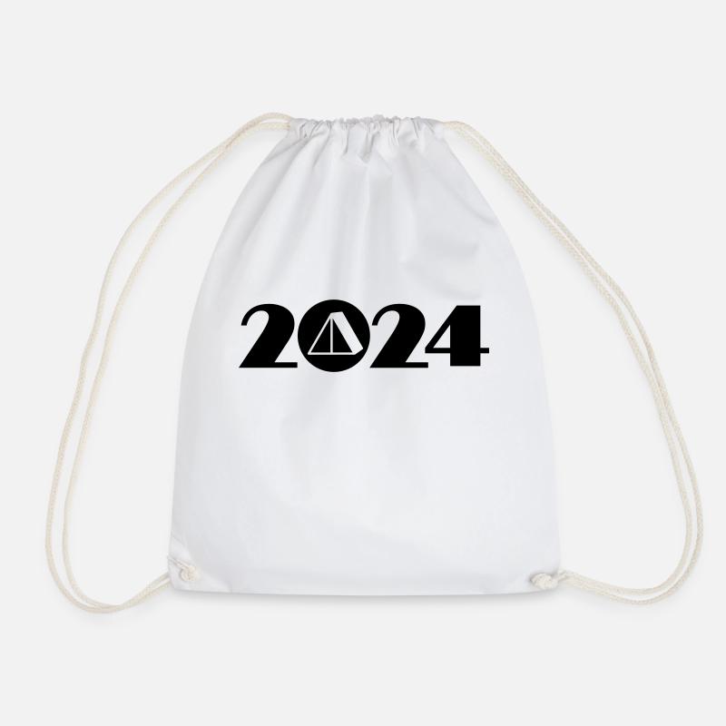 Camping 2024, Camping 2024 - Drawstring Bag - white