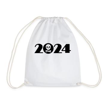 Pirate 2024, Crâne 2024, Halloween 2024 - Sac de sport léger - blanc - Devant