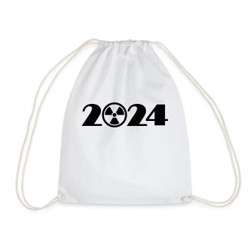 Attention Radioactif 2024, Rayonnement 2024 - Sac de sport léger - blanc - Devant