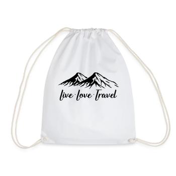 Vivre l’amour voyage montagnes - Sac de sport léger - blanc - Devant