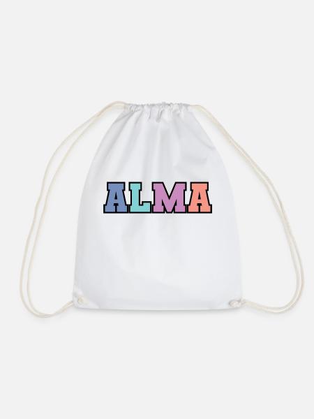 Name - Alma - Turnbeutel - Weiß