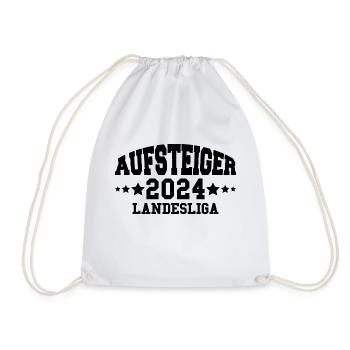 Aufsteiger 2024 Landesliga Aufstieg Fußball - Turnbeutel - Weiß - Vorne