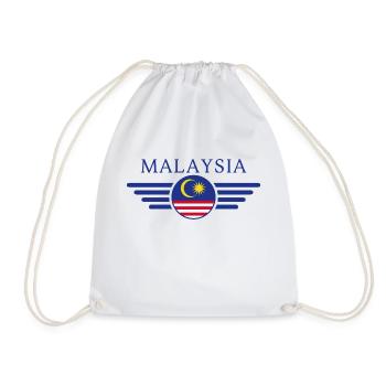 Malaysia Stil Design T-Shirt - Turnbeutel - Weiß - Vorne