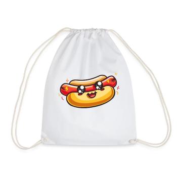 Conception de dessin animé de hot-dog - Sac de sport léger - blanc - Devant