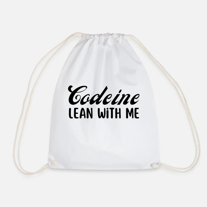 Codeine Lean with me - Drawstring Bag - white