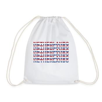 Texte des Pays-Bas dans les couleurs du drapeau - Sac de sport léger - blanc - Devant