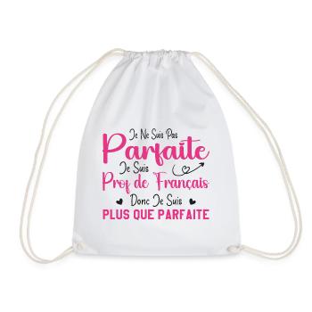 Femme Humour Professeur de Français - Sac de sport léger - blanc - Devant