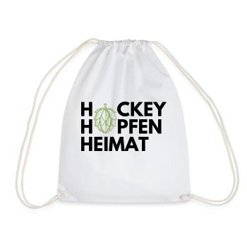 Hockey, Hopfen, Heimat - Turnbeutel - Weiß - Vorne