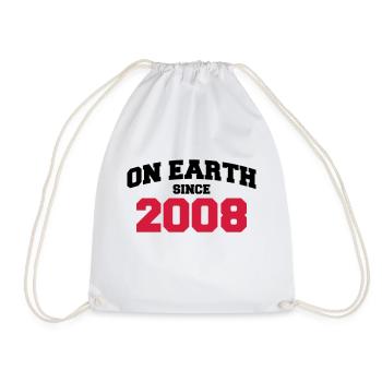 on earth 2008 - Drawstring Bag - white - Front
