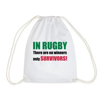 rugby - Drawstring Bag - white - Front