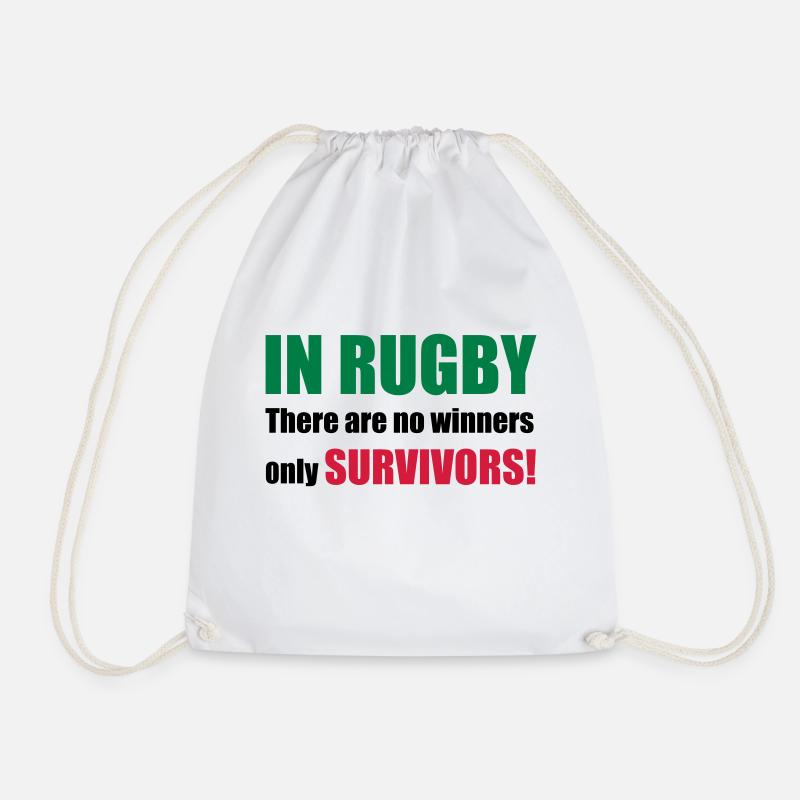 rugby - Drawstring Bag - white