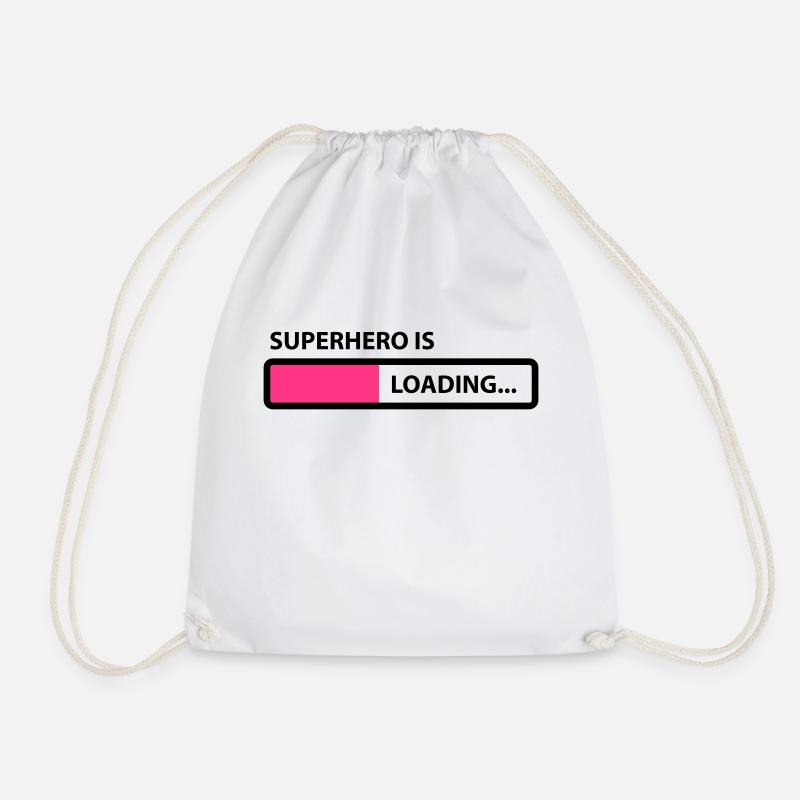superhero is loading - Turnbeutel - Weiß