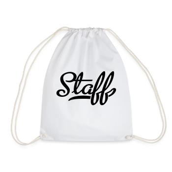 Staff - Drawstring Bag - white - Front