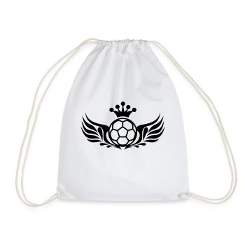 fußball logo wings and crown - Turnbeutel - Weiß - Vorne