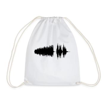 Waveform - Drawstring Bag - white - Front