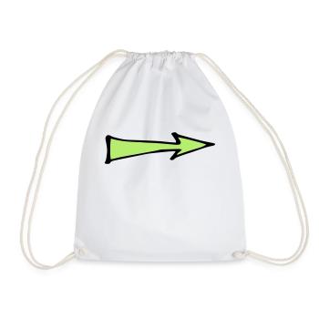 Flèche verte - Sac de sport léger - blanc - Devant