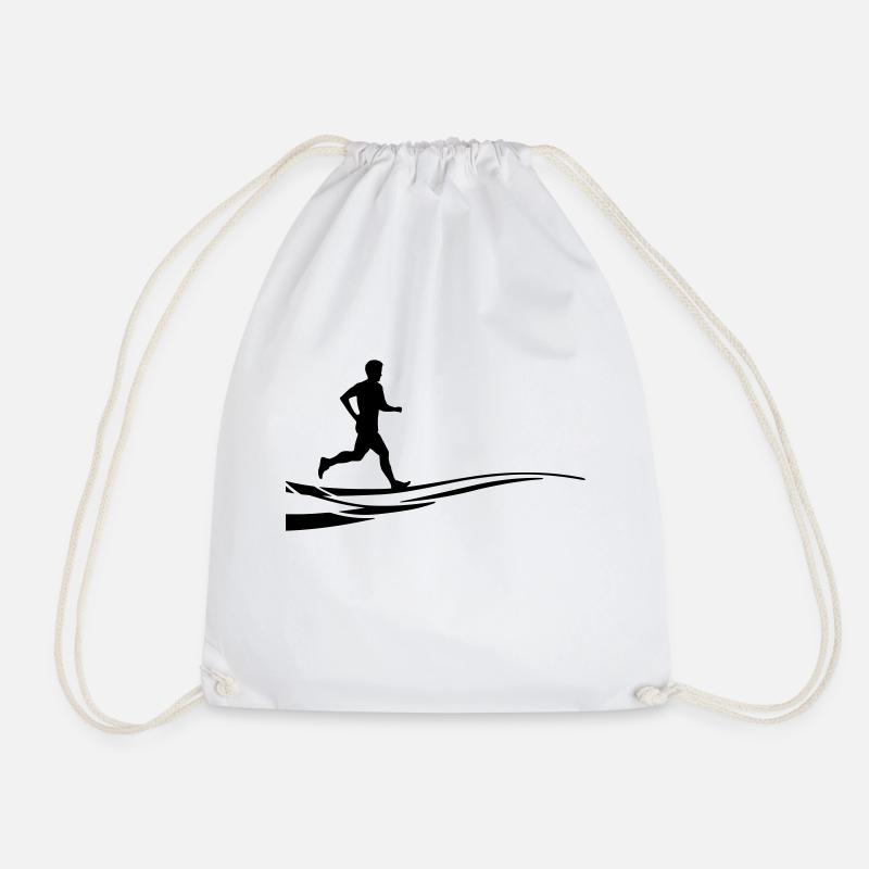 Sport - Jogger Welle - Turnbeutel - Weiß