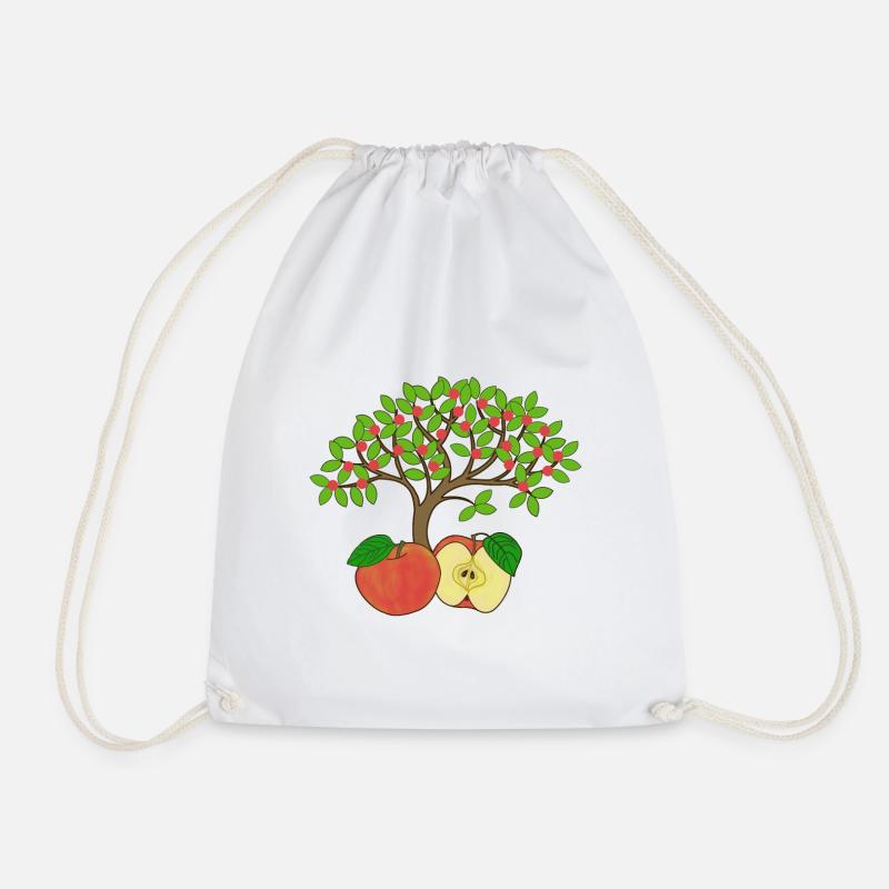 Apfelbaum, Apfel - Turnbeutel - Weiß