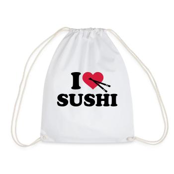 I love Sushi - Drawstring Bag - white - Front