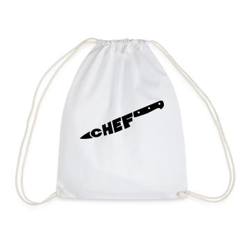 chef couteau - Sac de sport léger - blanc - Devant