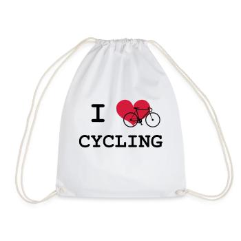 I Love Cycling - Sac de sport léger - blanc - Devant
