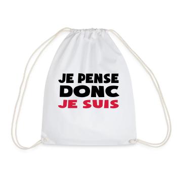 je pense donc je suis charlie - Drawstring Bag - white - Front