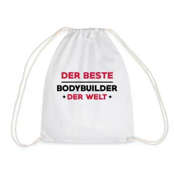 Bodybuilder Bodybuilding Kräftig Muskulös Fitness - Turnbeutel - Weiß - Vorne