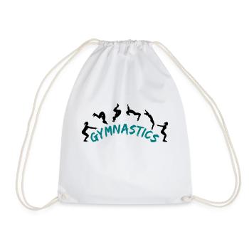 Gymnastics, gymnast - Drawstring Bag - white - Front