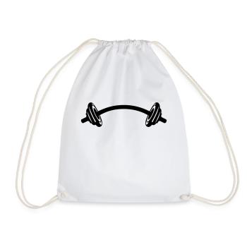 Dumbbell bodybuilding twisted 2 - Drawstring Bag - white - Front
