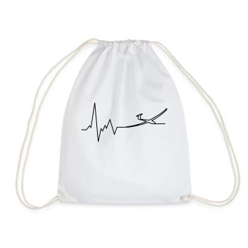pulsation du cœur pilote - Sac de sport léger - blanc - Devant