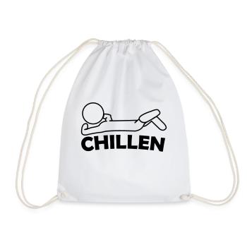 chillen - Turnbeutel - Weiß - Vorne