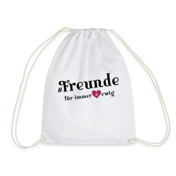 freunde für immer - Turnbeutel - Weiß - Vorne