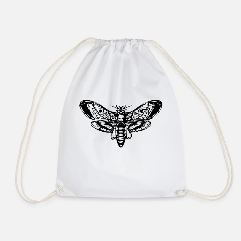 Moth - Drawstring Bag - white